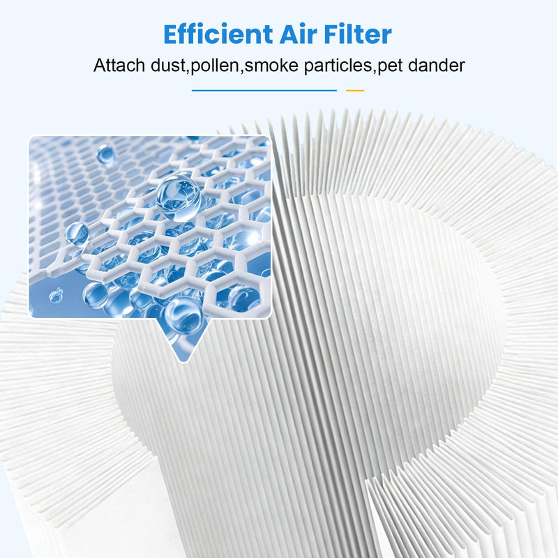 4 Pack B-D02L/M05 Replacement Filter for MOOKA B-D02L & M05 Air Purifier B-D02L-4PCS