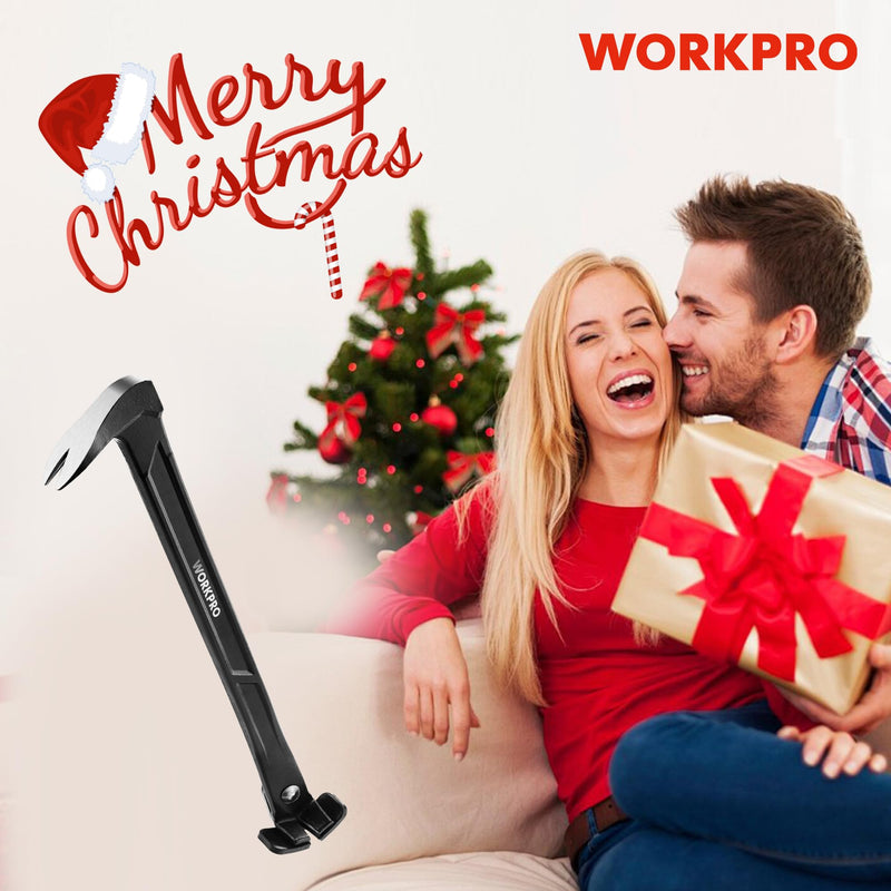 WORKPRO 13" Nail Puller, Cats Paw Pry Bar, Nail Remover Tool with Cats Paw and Rocking Nail Puller, Crowbar for Home Remodeling, Professional Carpentry, Woodworking Projects