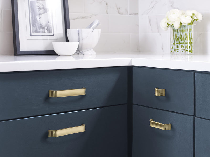 Amerock | Cabinet Pull | Golden Champagne | 6-5/16 inch (160 mm) Center to Center | Concentric | 1 Pack | Drawer Pull | Drawer Handle | Cabinet Hardware 6-5/16 Inch (160 mm) Center-to-Center