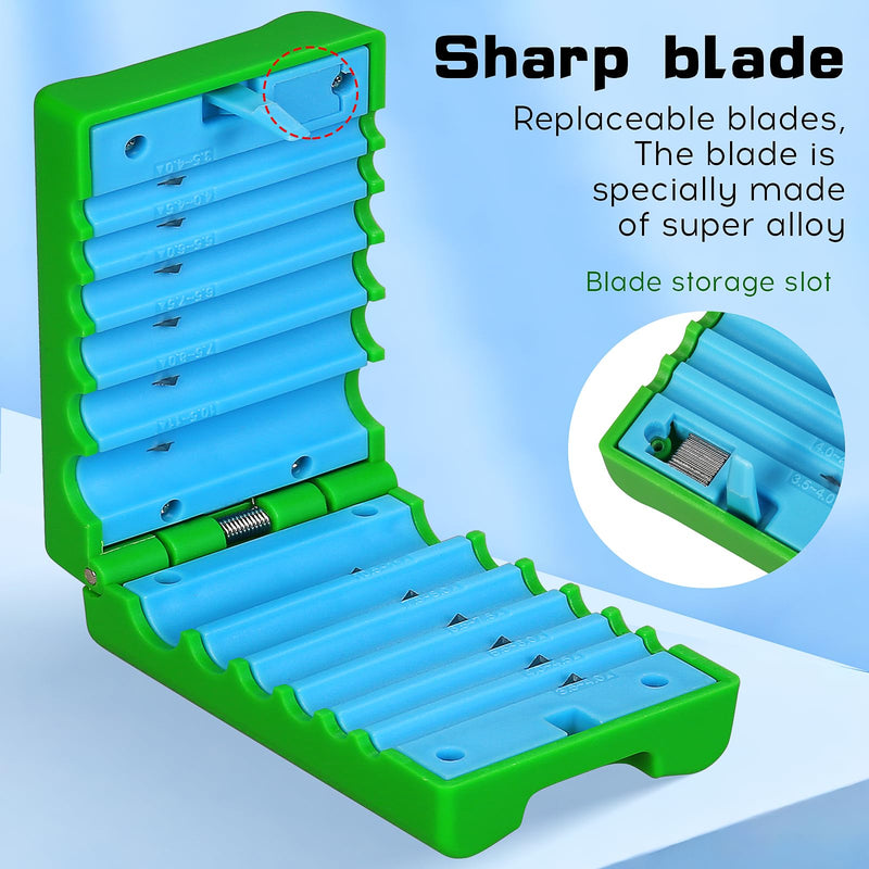 A-3511 Tube Stripper Stripping range 3.5-11mm Replaceable blade Cable Tube Slitter Fiber Optic Mid Span Cable Cutting Tool Jacket Tube Slitter Loose Tube Buffer with 12pcs spare blade