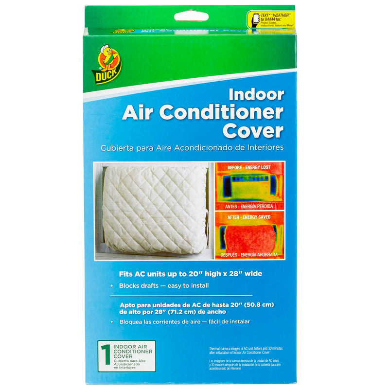 Duck Brand Indoor Air Conditioner Cover, White, 20 x 28 Inches, 284430