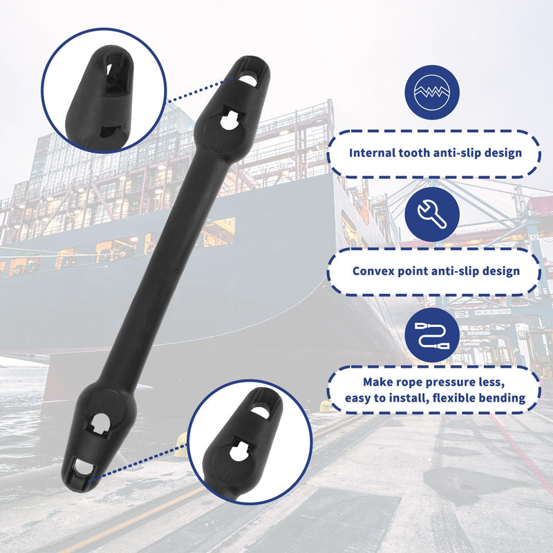 2pcs Boat Mooring Snubber, Heavy-Duty Boat Mooring Snubber Dock Line Accessories Anti-Slip Design Whips with Raised Points Fit for 3/8" - 7/16" (9.5-11mm)