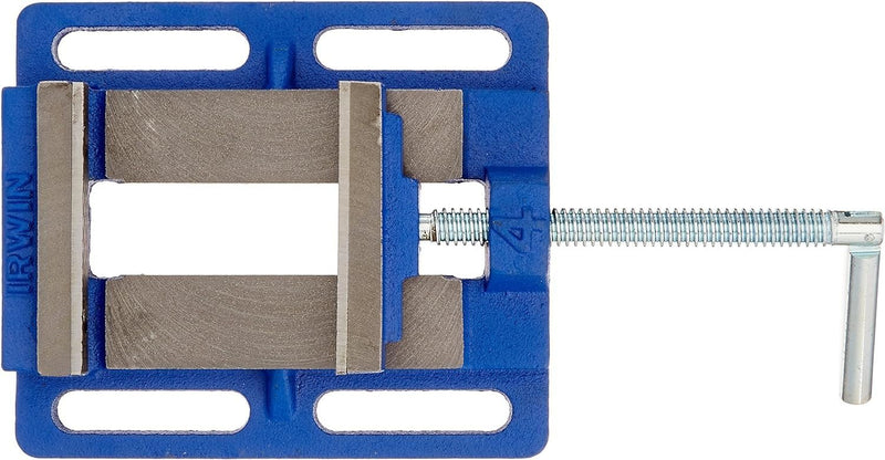 IRWIN Drill Press Vise, 4.5” Jaw Capacity, Forged Iron for Ultimate Durability, Slotted Base for Easy Installation (226340)