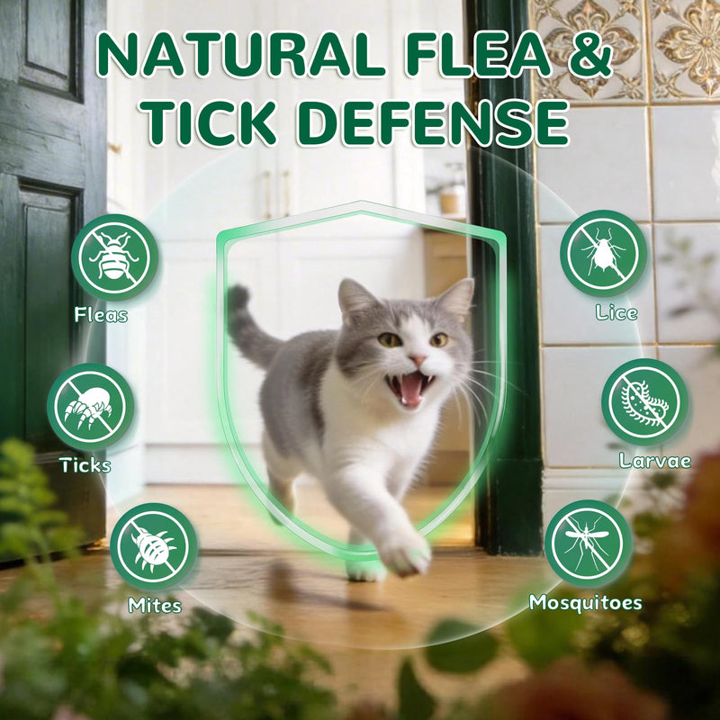 Flea and Tick Prevention for Cats, 500 Cat Flea Treatment, Natural Oral Flea Treatment for Cаts with Vitamins - Supports Skin & Coat, Digestive Health for All Breeds & Ages, Chicken Flavor