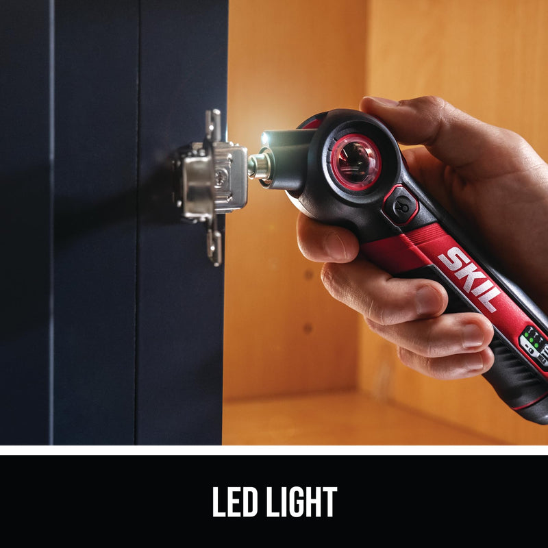 SKIL Twist 2.0 Rechargeable 4V Screwdriver with Pivoting Head, Torque Setting, USB-C Charging Cable & 2PC Bit Set-SD5619-01 No Size 4V Screwdriver_Twist 2.0 2pc Set