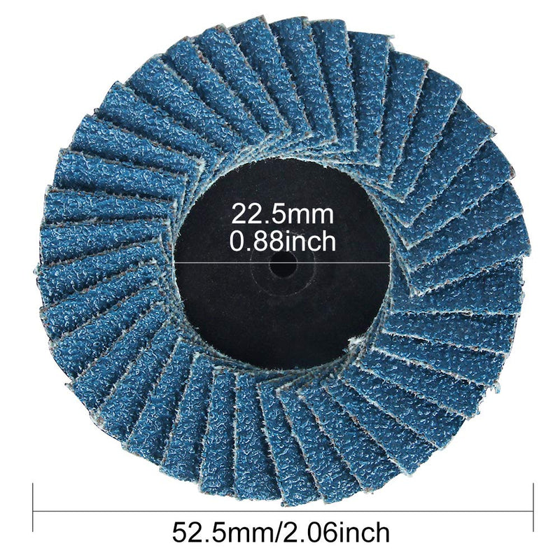 Titoe 30 PCS Flap Disc(40/60/80 Grits)，2 Inch T27 Fused Zirconia Alumina Flat Flap Disc，Grinding Sanding Sandpaper Wheels with 1/4 inch Holder 40/60/80Grit