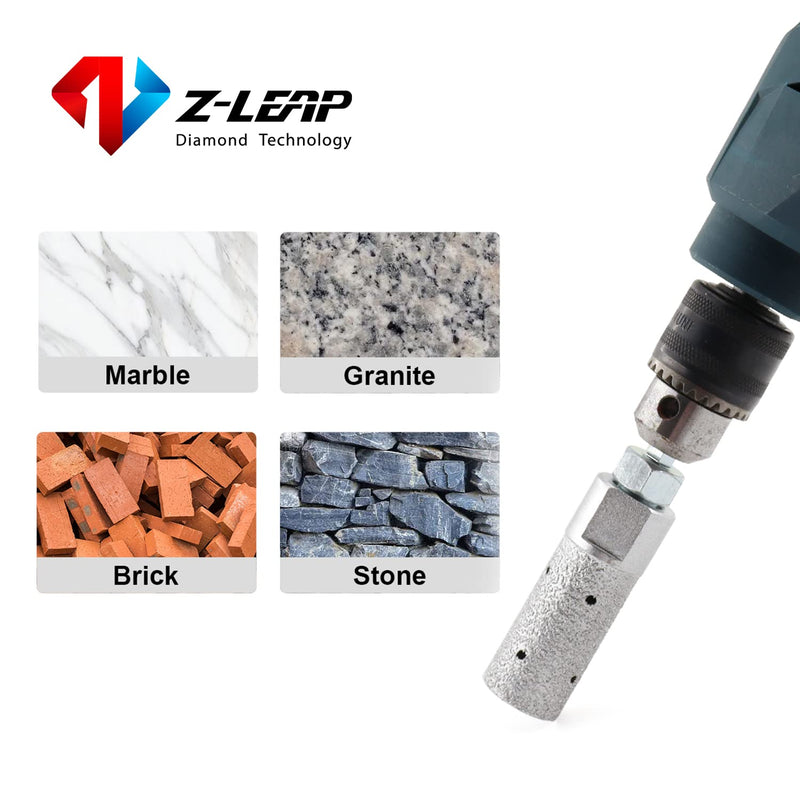 1Inch Vacuum Brazed Diamond Finger Milling Bits Grinding Drum Wheel for Tile Porcelain Ceramic with 5/8-11 Thread 1-Inch