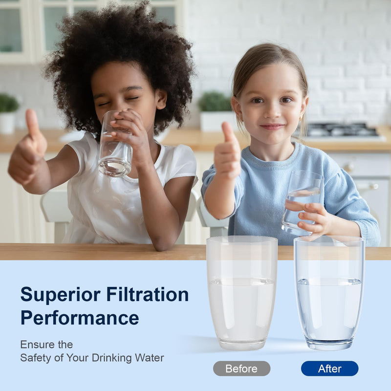 Purewell Gravity Water Filter Replacement, Alkaline-Enhanced & Reduce PFAS Navy Blue 2