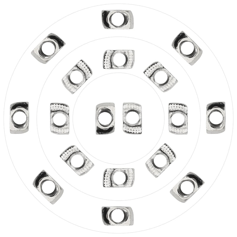 100 Pieces 2020 Series M4 T Nuts, M4 T Slot Nuts for Aluminum Profile M4 (100 PCS)