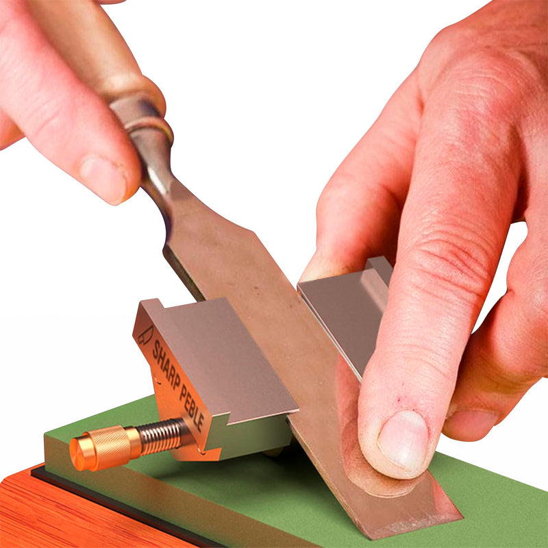 Sharp Pebble Honing Guide - Chisel Sharpening Jig for Chisels and Planes - Fits Chisels 0.25” to 1.96”, Fits Planer Blades 1.41” to 3.22”