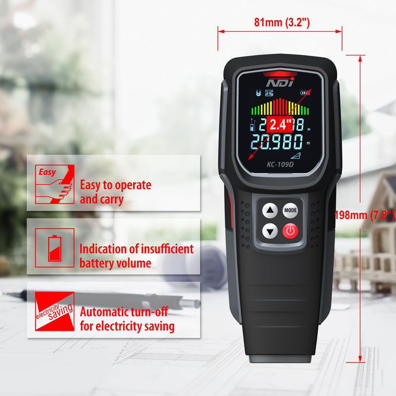 5 in 1 Multi Function Stud Finder Wall Scanner with Laser Distance Meter Metal Framing Tool Joist Pipe Finder and Live Wire Detection