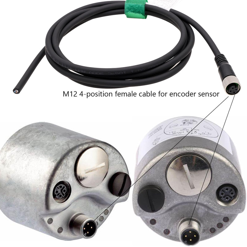 Sensor Encoder Actuator M12 A Coded 4 pin Female Shield Cable to Open Wire for Industrial Automation, Device Network DeviceNet, CANopen, IO Link, Profibus 3m 4 pin female to open