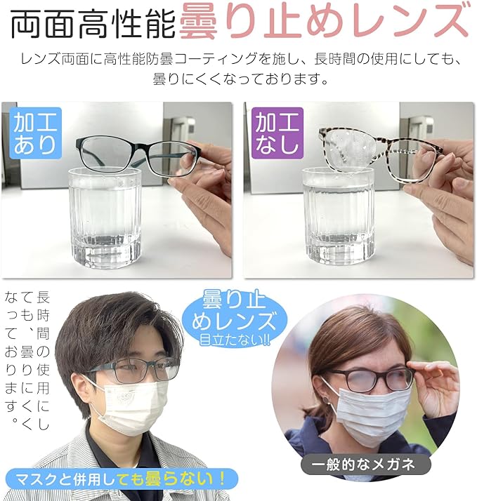 [KOKOBI] Hay Fever Glasses, Pollen Prevention Glasses, Pollen Prevention Glasses, Anti-Fog, Blue Light Cut, Anti-Fog Glasses, Glasses, Stylish, Splash-proof Glasses, Pollen Repellent Glasses, - NewNest Australia