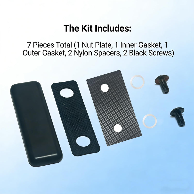 2 Pack 710001 Hinge Outer Plate Repair Kit Compatible with After 1973 Snugtop Camper Shell, Nut Plates Hinge bushings Replace,Truck Cap Glass Rear Doors Accessories 2