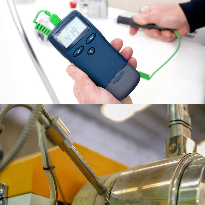 MECCANIXITY Digital Thermocouple Thermometer K Type Temperature Meter (-50 to 1300 °C), with Surface Thermocouple Probe 81533B