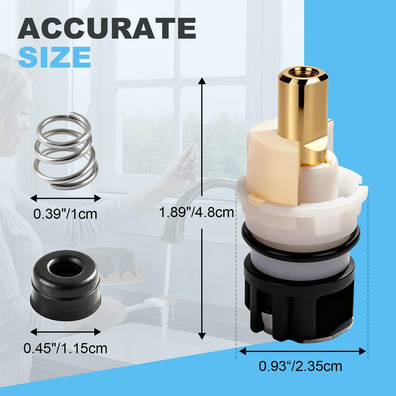 8 Pack RP25513 Faucet Stem Assembly, Compatible With Delta Two Handle Faucet and RP24096 Faucet Cartridge, for Bathroom/Kitchen/Sink Faucet Repair kit, with RP4993 Seat and Spring 8