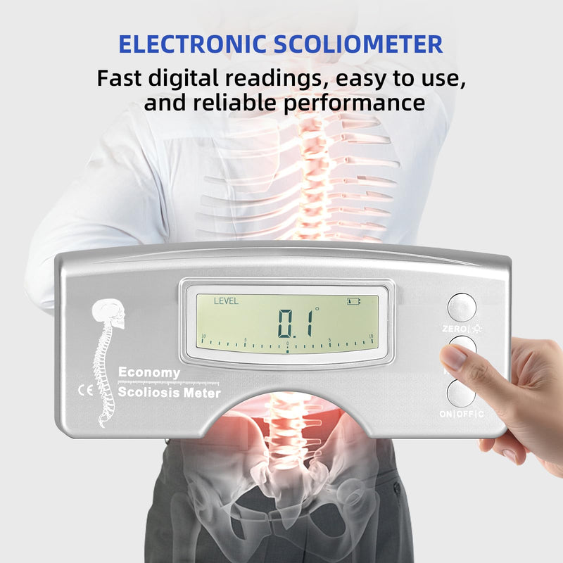 Scoliosis meter Electronic, Precise Measure Digital Display Scoliosis meter for Scoliosis Evaluation, Professional Scoliosis meter Pediatric, Portable Human Scoliosis Meter for Therapy Analyzer