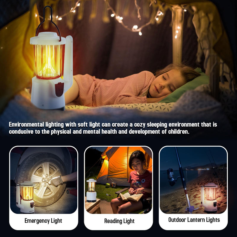 Rechargeable Flashlight Lantern 2-in-1 LED Handheld Flashlight with Lantern and Spotlight Modes - Perfect for Power Outages, Camping, Hiking, Emergency, and Home Use 1