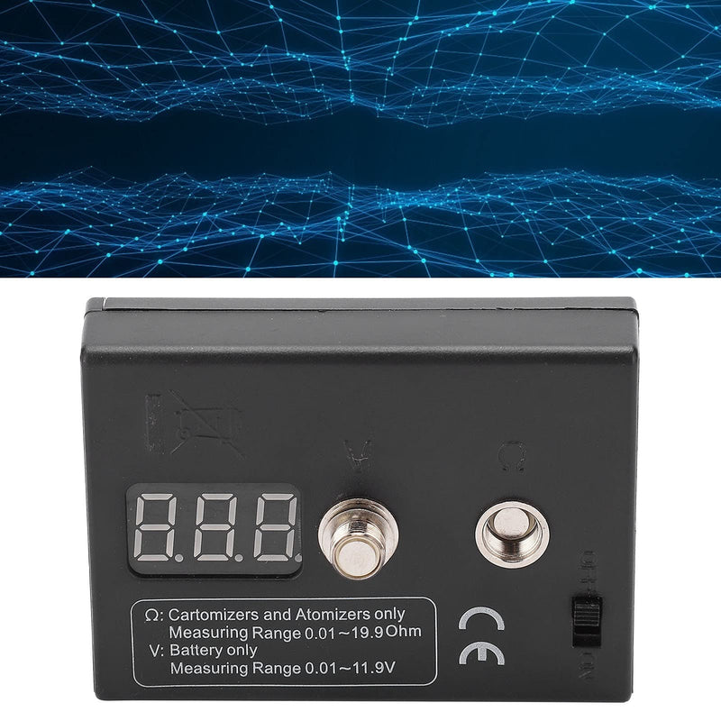 Digital Coil Resistance Tester, Resistance OHM Meter Measuring Reader Wire DIY Tool for Atomizer 3V 0.01 to 20Ω Coil Tester