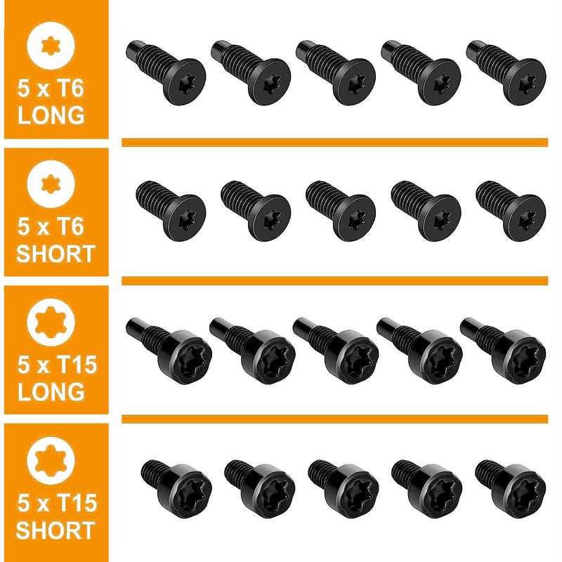 Video Doorbell Screws,Video Doorbell Replacement Screws,Security Screws Compatible with Video Doorbell, Video Doorbell 2 and Pro(4Set /20pcs)(Black)