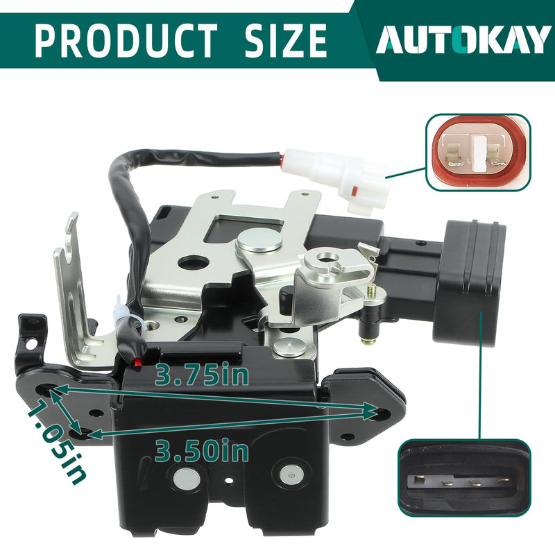 AUTOKAY Liftgate Lock Actuator Trunk Latch 931-861 for Toyota Sequoia 2001-2007 Tailgate Hatch Latch Lock Integrated Rear Back Door Lock Actuator Assembly with Cable 64680-0C010 69301-0C010