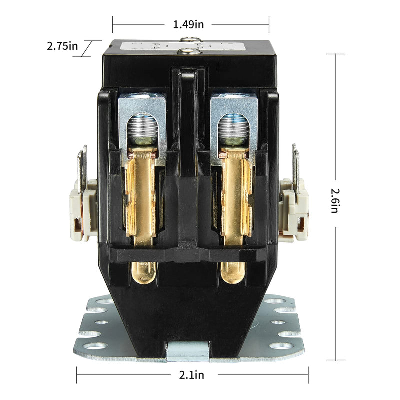 Haoguo Heavy Duty 40Amp 24V AC Contactor for Air Conditioner, Definite Purpose Contactor