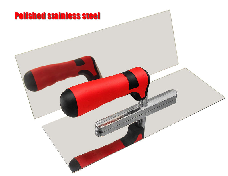 Stainless Steel Flat Finishing Trowel (11" x 4") Concrete Cement Drywall Plastering Tile Masonry Construction Hand Tools