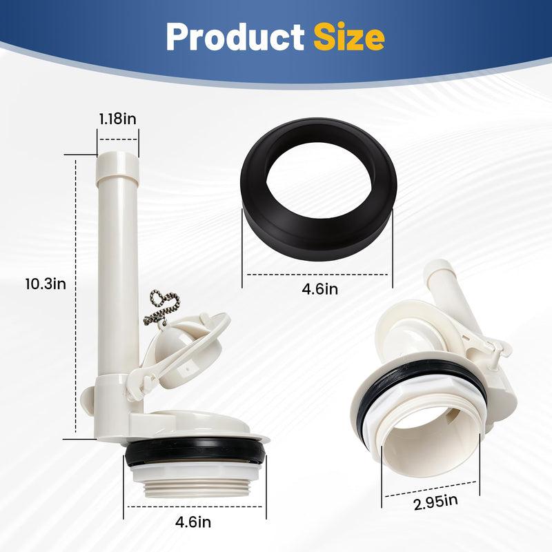Toilet Flush Valve Replace for 4149a 4215a 4260 4266 Toilet Parts,Compatible with American Standard Champion 4,Titan,Duravit,Flush Valve,Includes Flapper Gasket Bolt Kit