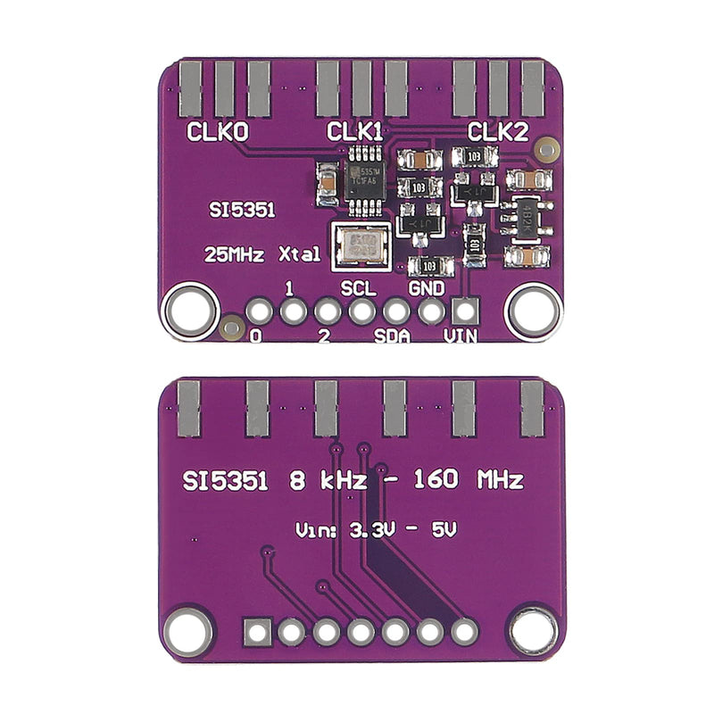 2Pcs Si5351 I2C IIC High Frequency Signal Generator DC 3V-5V CJMCU-5351 Si5351A Clock Generator Breakout Board 8KHz to 160MHz Square Wave Frequency Generator with Dupont Cable