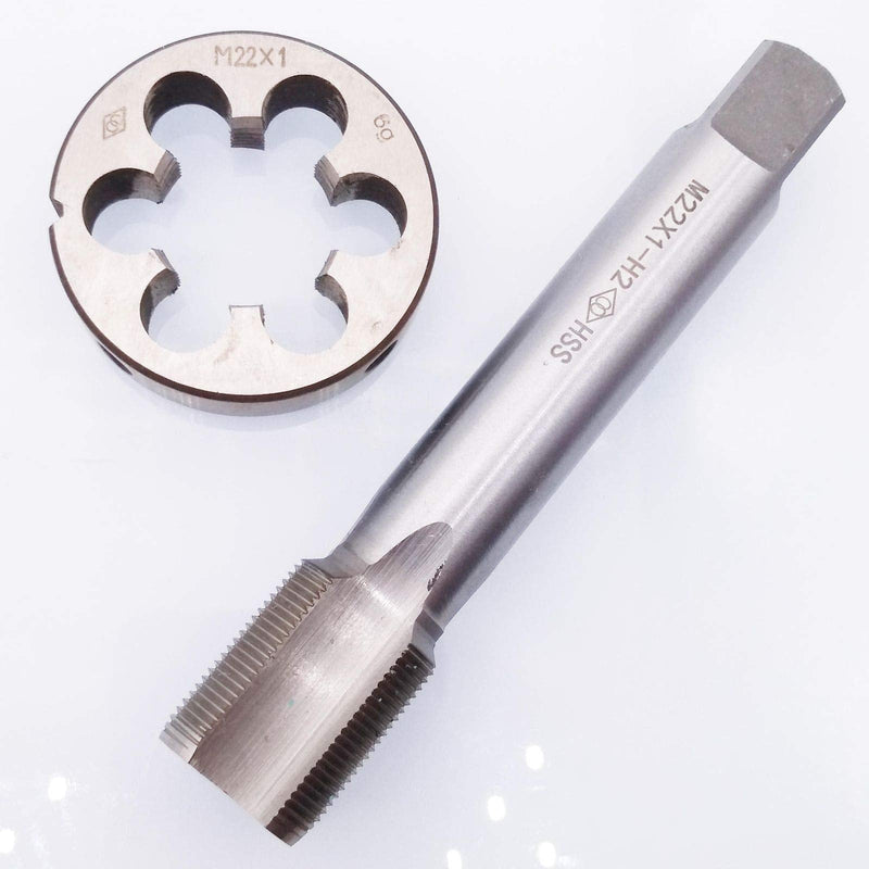 HSS M22 x 1mm Tap and M22 x 1.0mm Die Metric Thread Right Hand