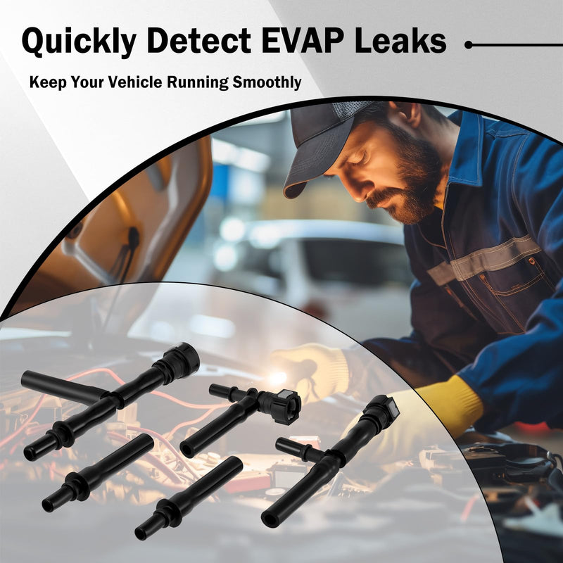 96-0190 EVAP System Leak Detection Kit Compatible with Low Pressure Automotive Smoke Machine Adapter Set, for Most Automobile and Light Truck Smoke Machine Detection