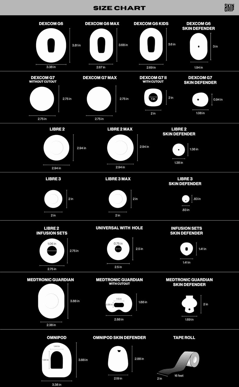 Skin Grip Freestyle Libre 3 Sensor Covers- Waterproof & Sweatproof Adhesive Patches for 10-15 Days (Not for Libre2), Pre-Cut Continuous Glucose Monitor Diabetic Sensors Cover - 20 Pack, Tan