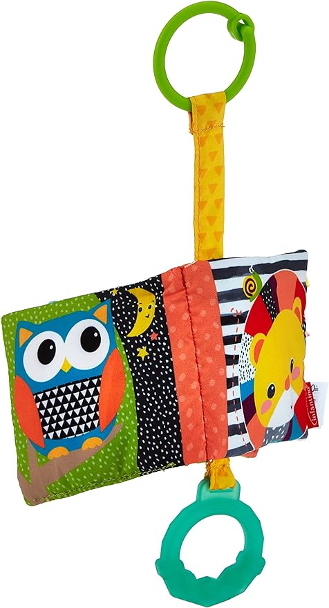 Infantino 005362 Shakashaka Animal Cloth Picture Book, 0 Months - 005362, Cloth Picture Book, Baby Toy Highchair Toy, Cloth Toy, Baby Shower Preparation, Baby Shower Gift - NewNest Australia