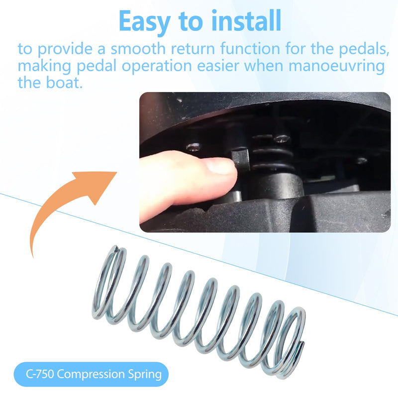 C-750 Compression Spring,OD 3/4" X Length 2" (3 Pack)
