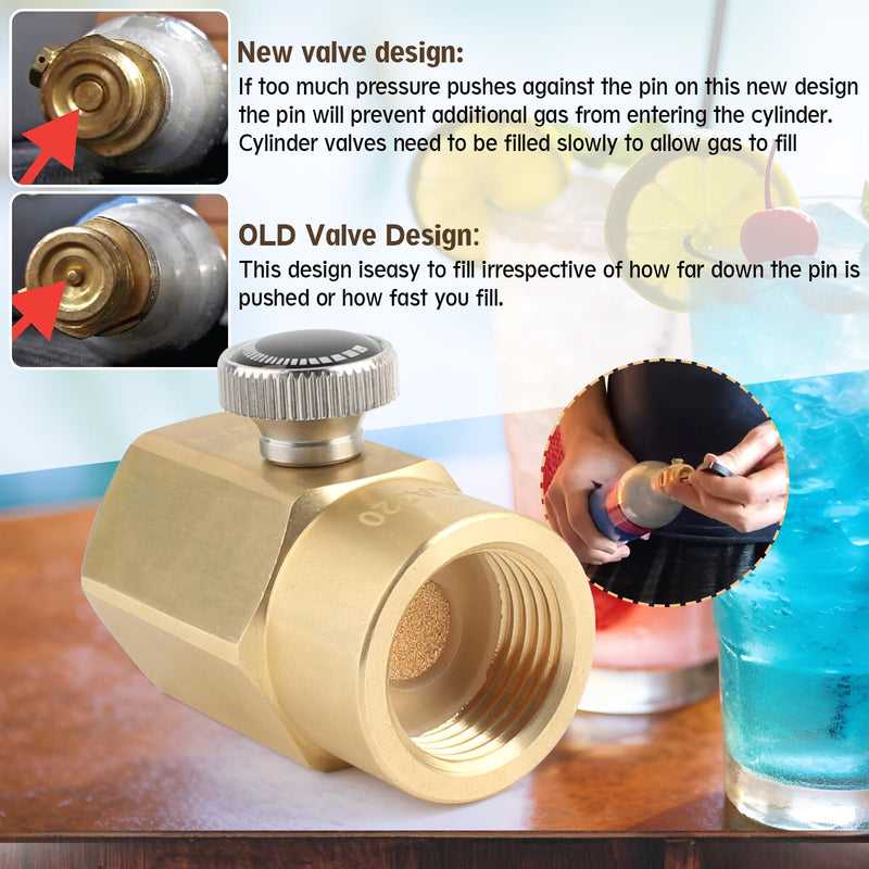 Soda Refill Bottle Co2 Adapter Refills Connector Kit for CGA320 to TR21-4,Soda Machine Soda Bottle Adapter Connector Adapter Accessories Replacement for (CGA320 to TR21.4)