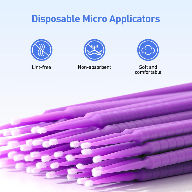 JMU 400pcs Dental Micro Applicators Brushes Superfine, Disposable Dental Microswabs 1.5mm 400