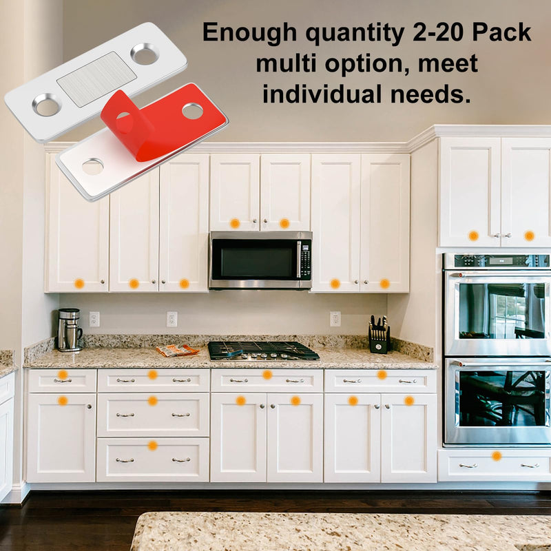 Drawer Magnets Jiayi 12 Pack Ultra Thin Cabinet Door Magnet Stainless Steel Magnetic Cabinet Latches Hardware Cabinet Magnets Catch for Sliding Door Kitchen Cupboard Closure Closet Door Closer Ultra Thin-12 Pack