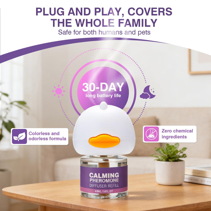Tcllka Cat Calming Pheromone Diffuser Effectively Relieve Anxiety Stress Cat Calming Diffuser Comfort for Cats Refill Reduce Fighting Spraying and Scratching Calm Relaxing 48ml/Bottle Fits All Cats