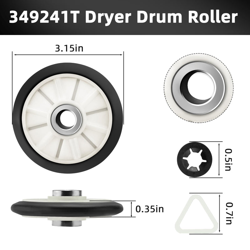 4392065 Dryer Repair Kit 341241 Dryer Belt Replacement for Whirlpool Kenmore Amana Maytag Centennial Dryer Parts