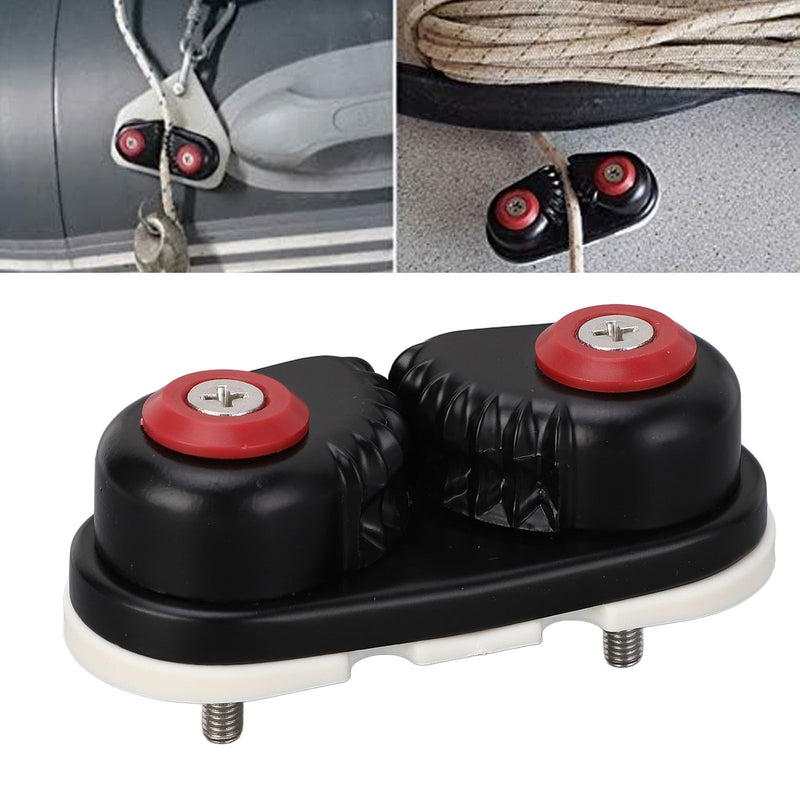 Aramox Compact and Lightweight Boat Cam Cleat, Stainless Steel ABS, Kayak Sailboat Canoe Dinghy, Fast Entry Cleat for Line Sizes Upto 5and8 Inch with Progressive Teeth