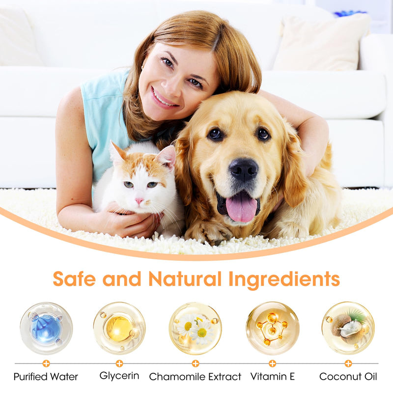Dog Dental Wipes, Dog Teeth Cleaning Finger Wipes, Reduce Plaque & Tartar, Freshen Breath, Safe Natural Pet Dental Care Finger Wipes for Dog & Cat, Portable & Disposable Dog Tooth Wipes, 50 Ct 50 Count - PawsPlanet Australia
