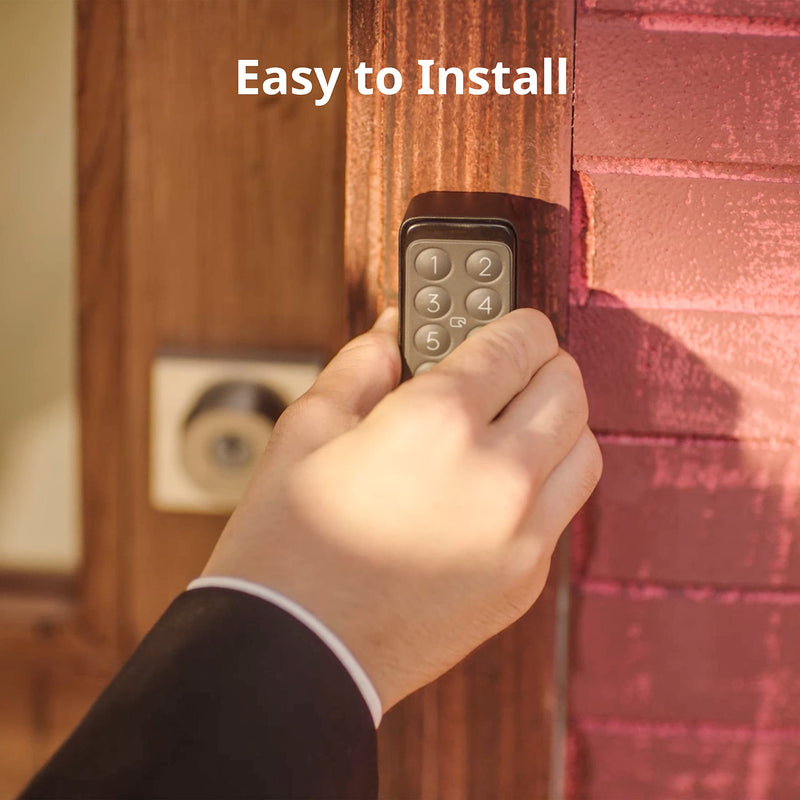 SwitchBot Smart Keypad Touch for SwitchBot Lock, Fingerprint Keyless Home Entry, IP65 Waterproof, Supports Virtual Passwords for Home Security Fingerprint Keypad Touch