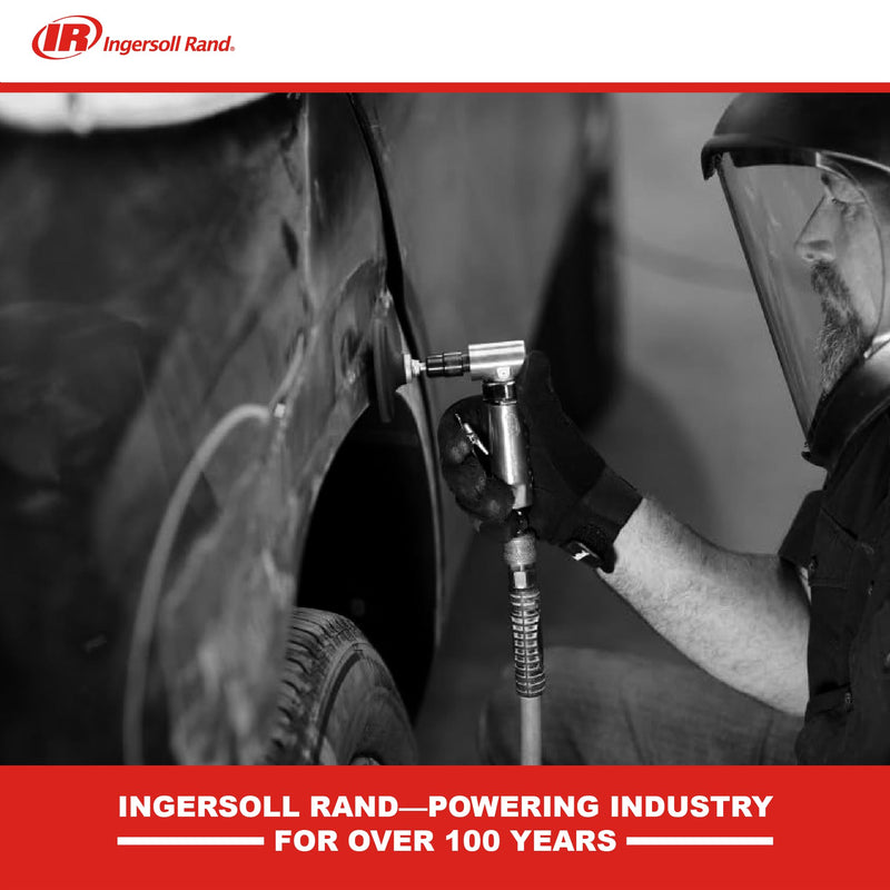 Ingersoll Rand 301B Air Die Grinder – 1/4", Right Angle, 21,000 RPM, Ball Bearing Construction, Safety Lock, Aluminum Housing, Lightweight Power Tool, Black Metal Housing 301B - Air Angle Die Grinder