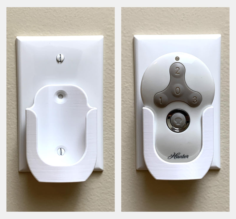 Ceiling Fan Remote Holder Wall Mount for Hunter 99122 99123 Ceiling Fan Remote Controller (1 Pk White) 1 Pk White
