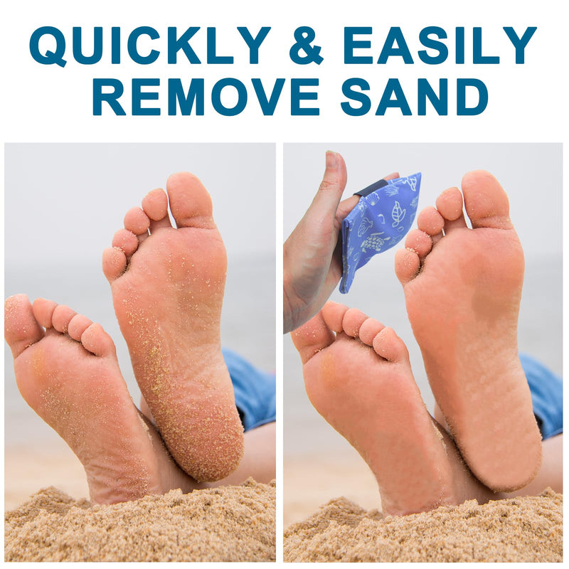 Beach Sand Removal Bag | Beach Sand Remover |Gentle, Skin-Friendly & Talc-Free | Natural Baby Powder Alternative | Safe & Effective Sand Cleaning | Essential Family Beach Accessory Turtle Pattern