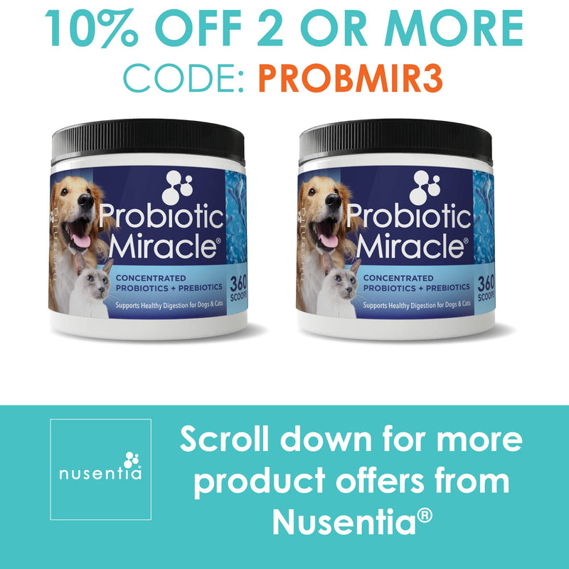 NUSENTIA Probiotic Miracle Dog Probiotics for Dogs (Up to 360 Servings) - PawsPlanet Australia