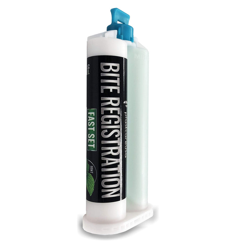 Bite Registration Material, Fast Set, Made in Germany Mint Flavor, Set of 2 50ml Cartridges, No Mixing Tips
