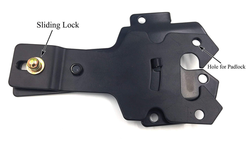 Automatic Lockable Post Mount Latch for Wood Gates and Doors Black