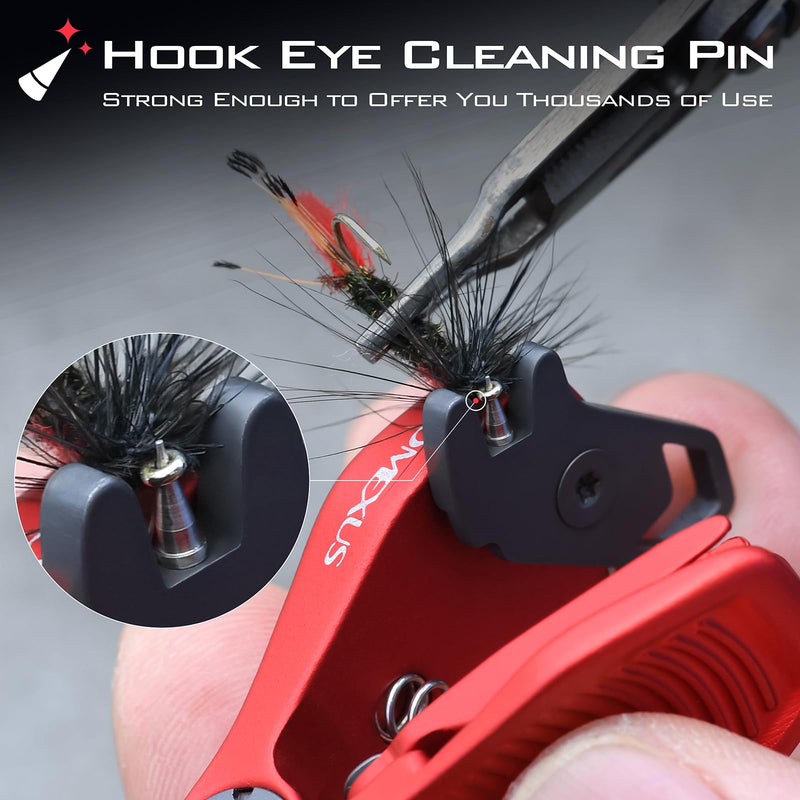 GOMEXUS Sharkbite Fishing Line Cutter with Retractors Fly Fishing Nippers Gray