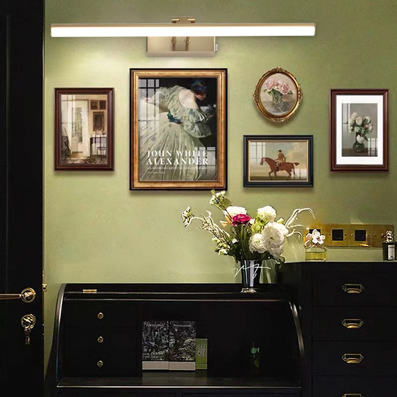 Picture Light,16inches Rechargeable Wireless Picture Light,Dimmable Led Artwork Lighting,Wall Lights for Paintings,Canvas,Gallery, Portrait (Brass) Copper-Plated